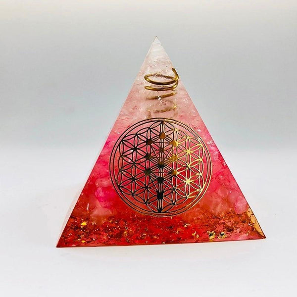 Energy Pink Crystal Pyramid-ToShay.org