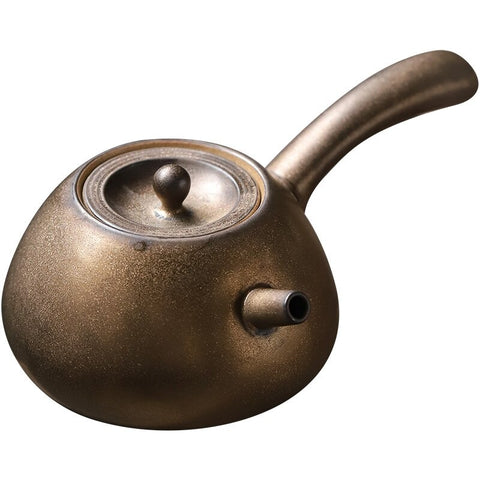 Gold Glaze Ceramic Teapot-ToShay.org