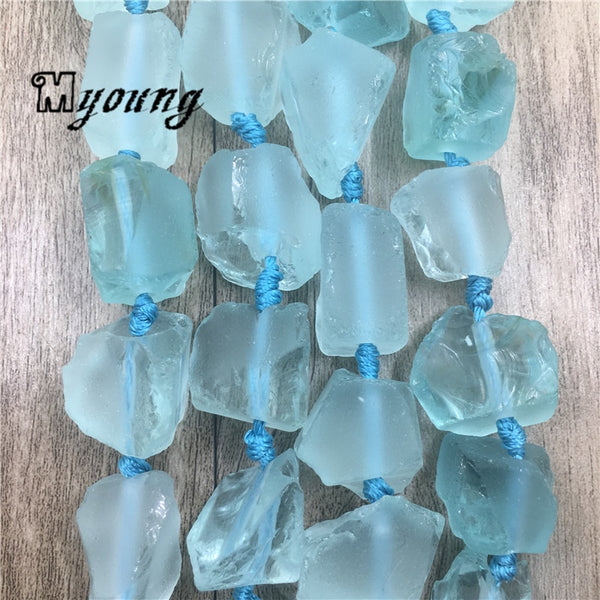 Blue Topaz Nugget Beads-ToShay.org