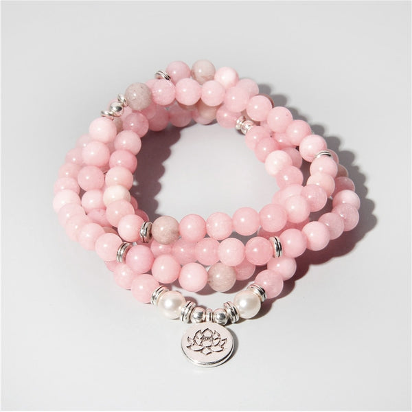 Pink Jade Bead Bracelet-ToShay.org