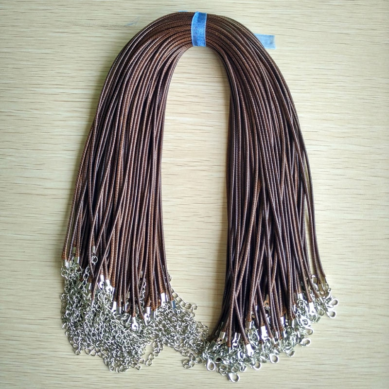 Brown Coffee Leather Cord Necklaces-ToShay.org