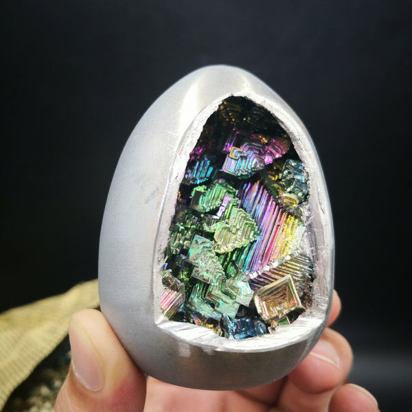 Silver Bismuth Geode Ore Egg-ToShay.org