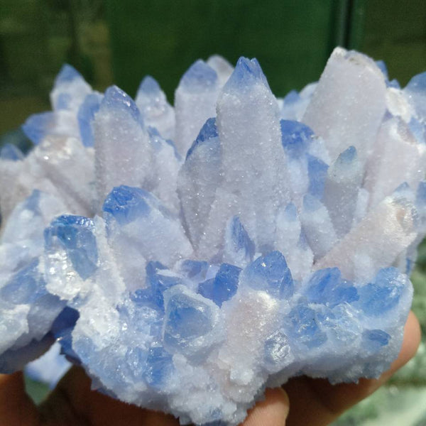 Blue Ghost Phantom Crystal Cluster-ToShay.org