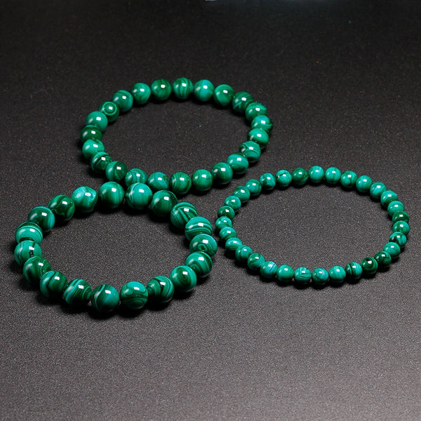 Green Malachite Bead Bracelet-ToShay.org
