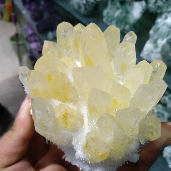 Yellow Crystal Quartz Cluster-ToShay.org