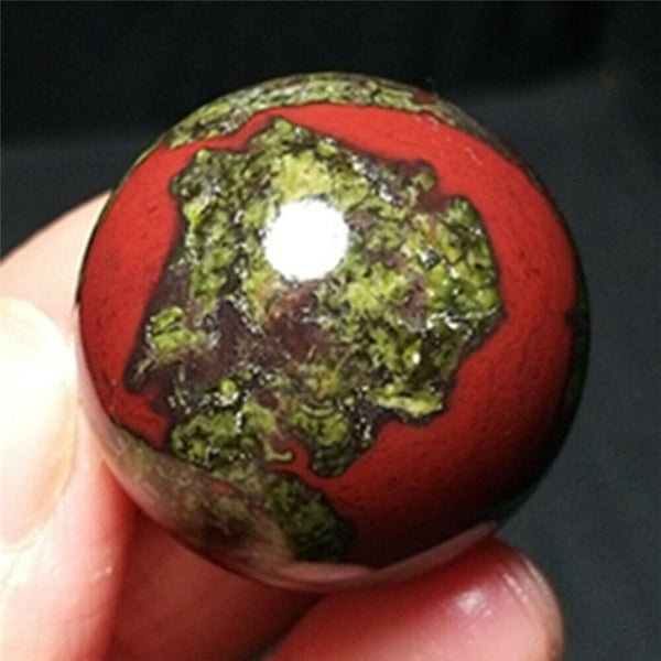 Green Dragon Blood Stone Ball-ToShay.org