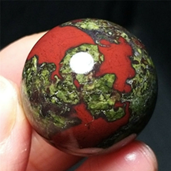 Green Dragon Blood Stone Ball-ToShay.org