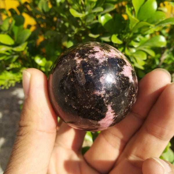 Black Pink Tourmaline Egg-ToShay.org