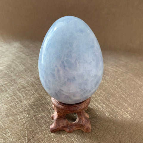 Blue Celestite Crystal Egg-ToShay.org