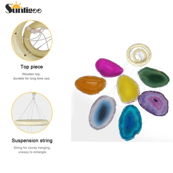 Agate Slice Wind Chimes-ToShay.org