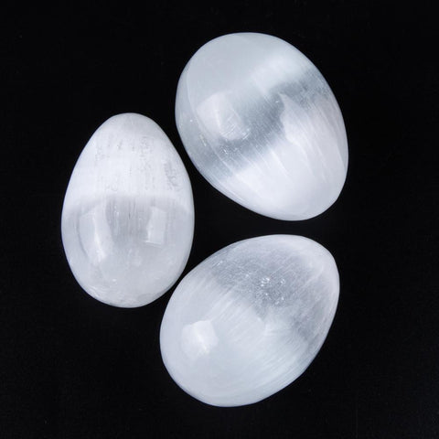 White Selenite Crystal Egg-ToShay.org