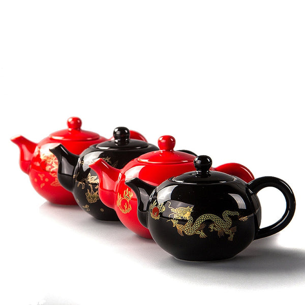 Dragon Glazed Porcelain Tea Pots-ToShay.org