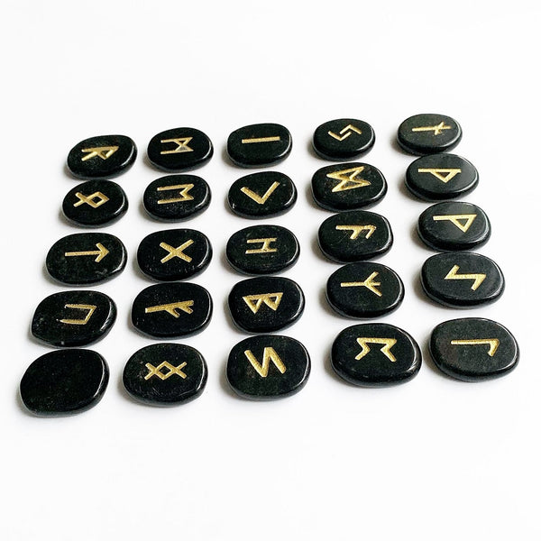 Black Onyx Crystal Runes-ToShay.org