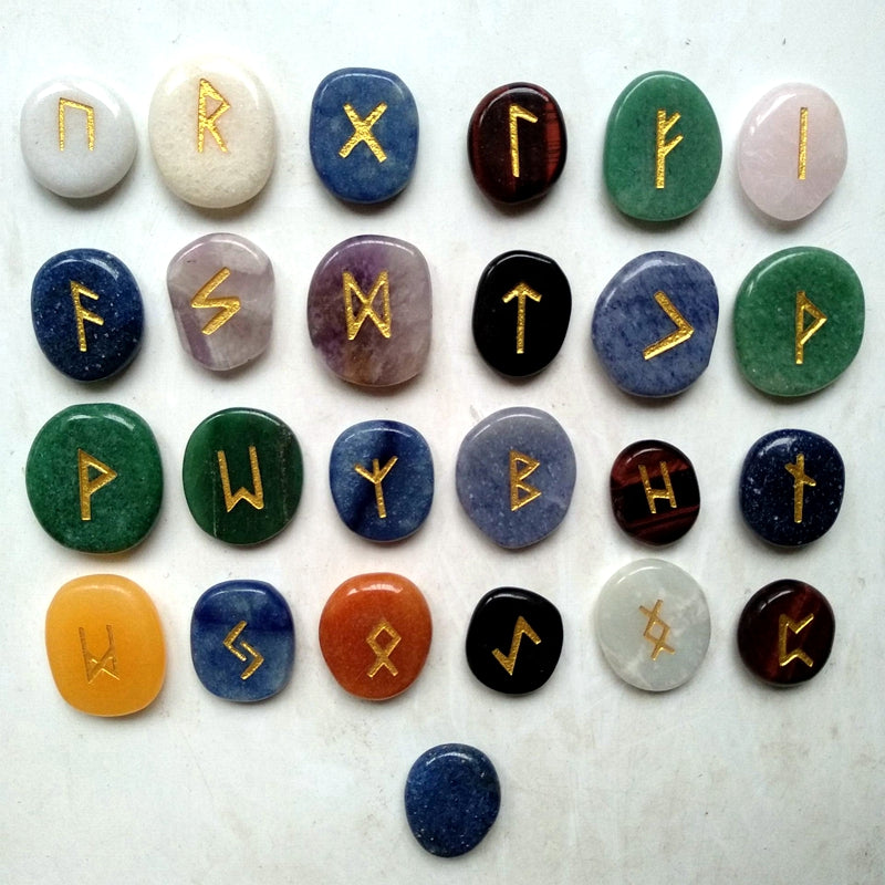 Mixed Gemstone Runes Set-ToShay.org