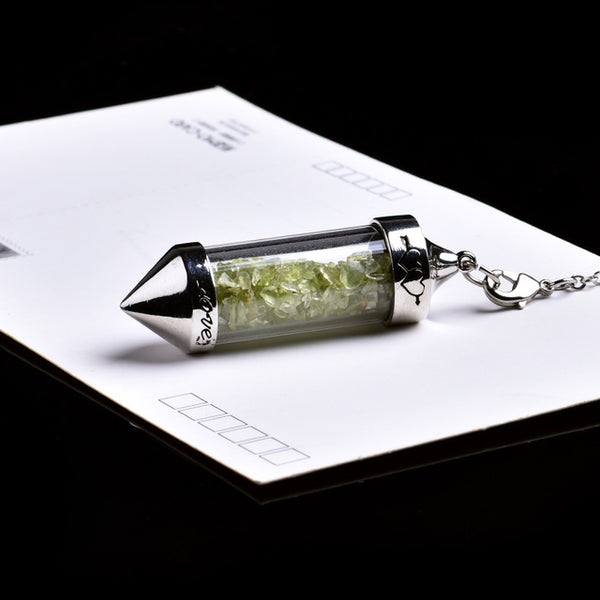 Crystal Wishing Bottle Pendulum-ToShay.org