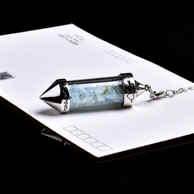 Crystal Wishing Bottle Pendulum-ToShay.org