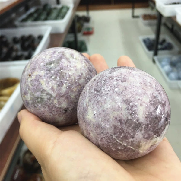 Purple Lepidolite Stone Ball-ToShay.org