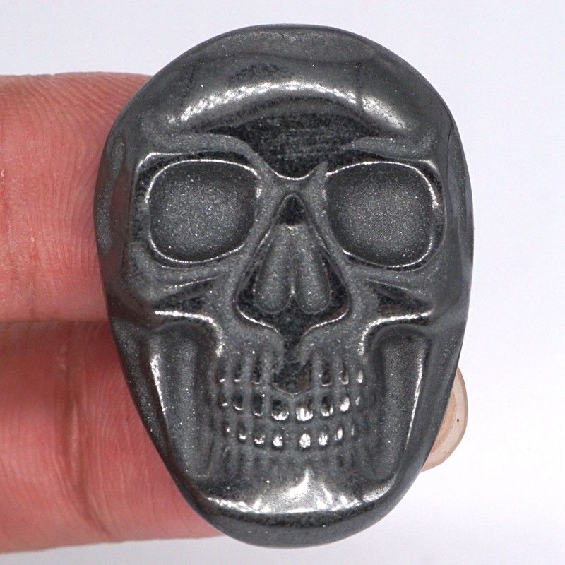 Black Hematite Stone Skull-ToShay.org