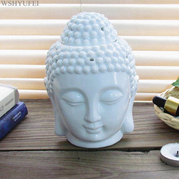 Buddha Head Ceramic Oil Burner-ToShay.org