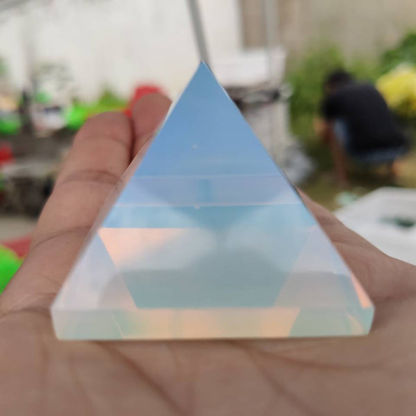 White Opalite Pyramid-ToShay.org