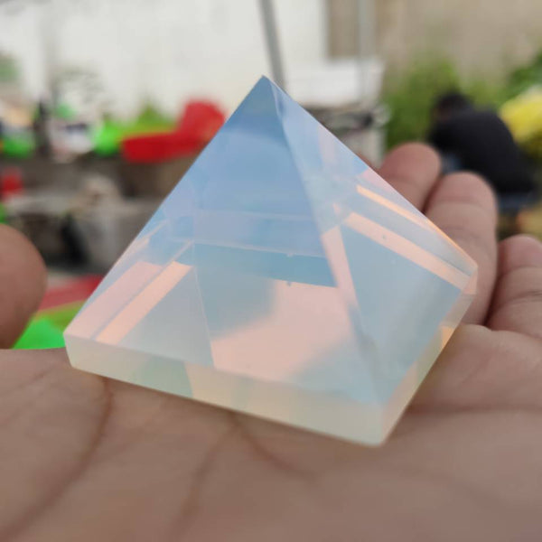 White Opalite Pyramid-ToShay.org