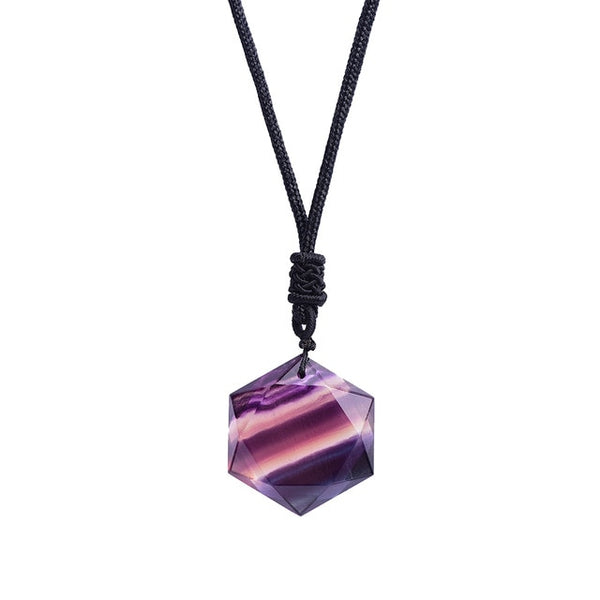 Purple Fluorite Star Pendant-ToShay.org