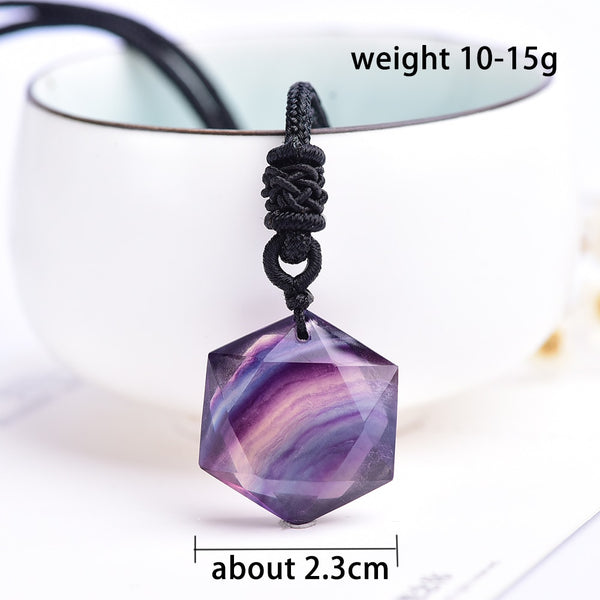 Purple Fluorite Star Pendant-ToShay.org