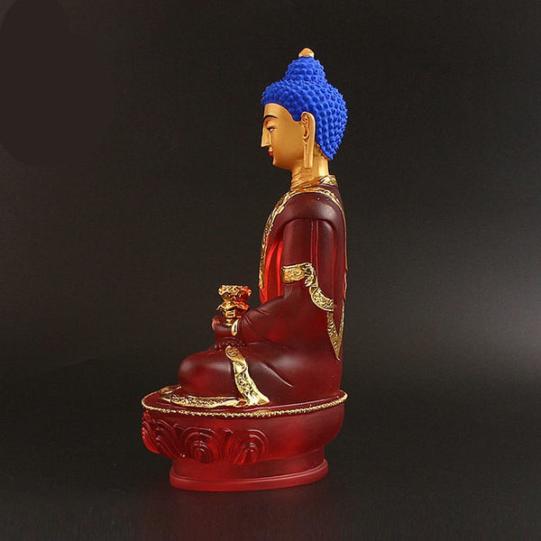 Red Longevity Buddha Statue-ToShay.org