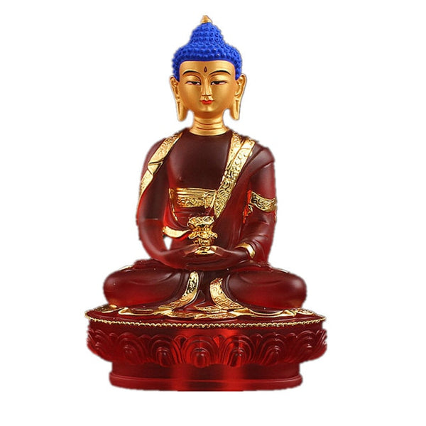 Red Longevity Buddha Statue-ToShay.org