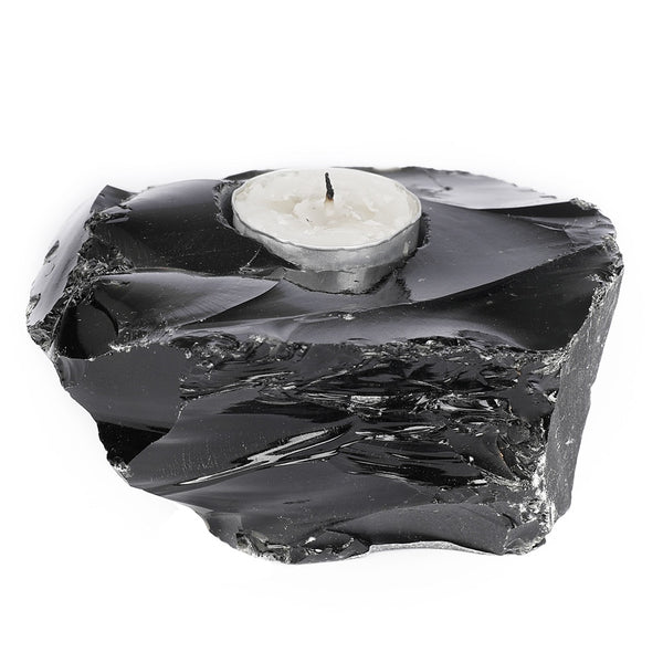 Black Obsidian Candle Holders-ToShay.org