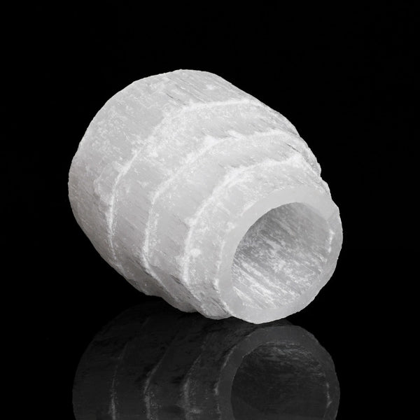 White Selenite Candle Holders-ToShay.org
