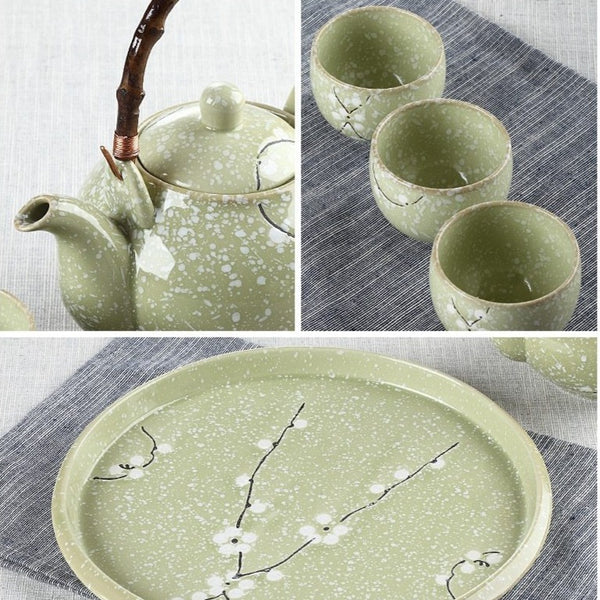 Glazed Ceramic Cherry Tea Sets-ToShay.org