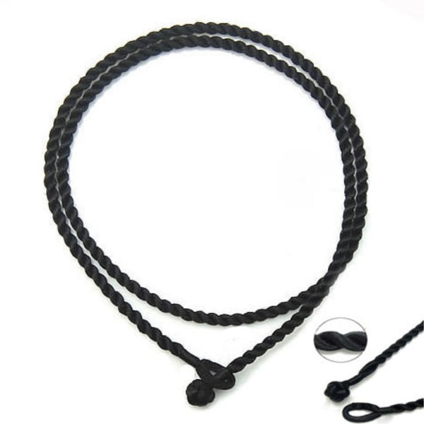 Black Silk Cord Necklace-ToShay.org