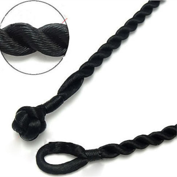 Black Silk Cord Necklace-ToShay.org