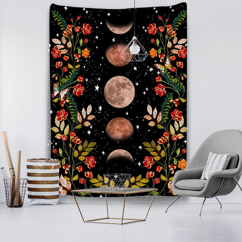 Moon Flower Wall Tapestries-ToShay.org