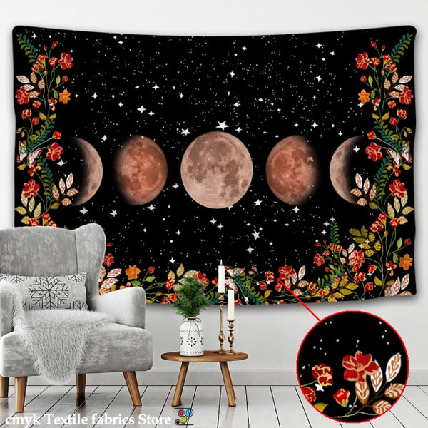 Moon Flower Wall Tapestries-ToShay.org