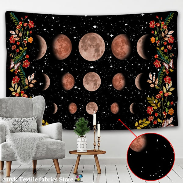 Moon Flower Wall Tapestries-ToShay.org