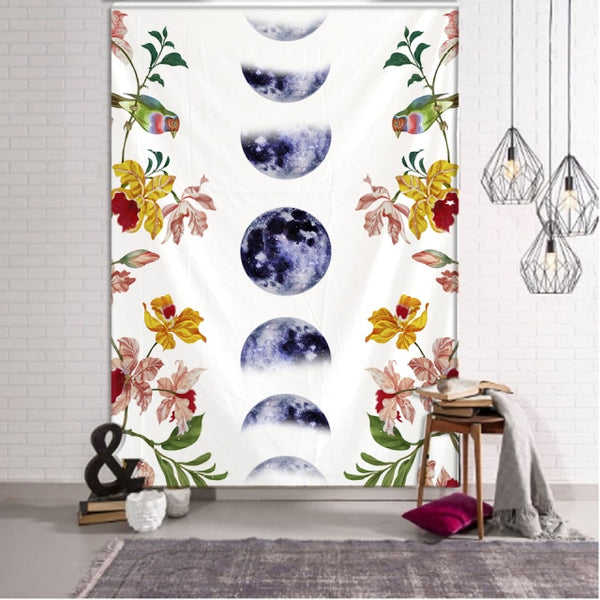 Moon Flower Wall Tapestries-ToShay.org