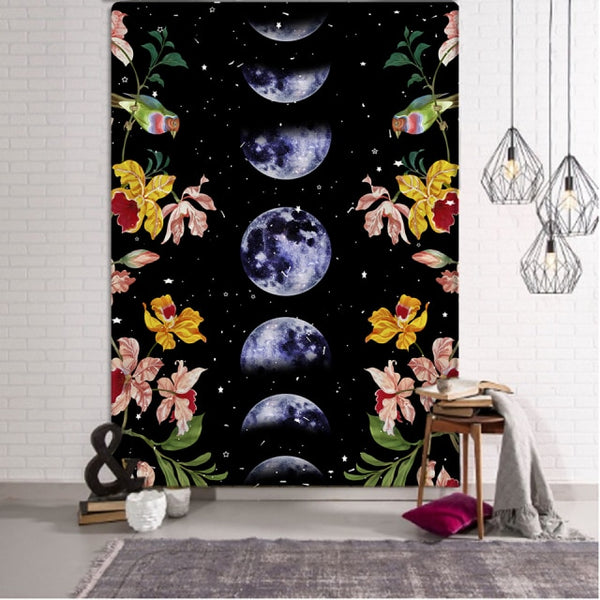 Moon Flower Wall Tapestries-ToShay.org