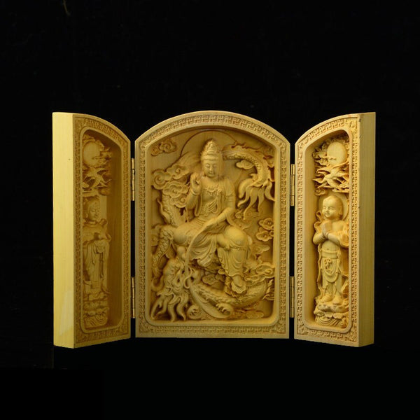 Wood Kwan-Yin Buddha Box-ToShay.org