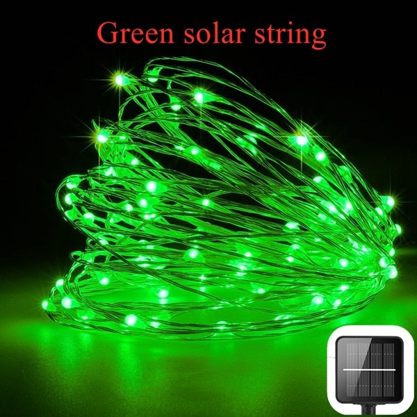 Green Solar String Lights-ToShay.org
