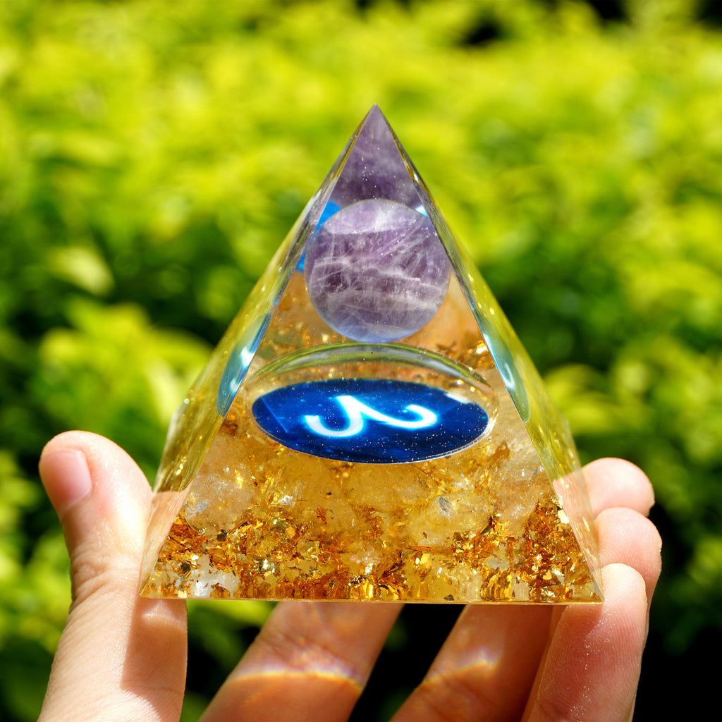 Energy Amethyst Citrine Crystal Pyramid-ToShay.org