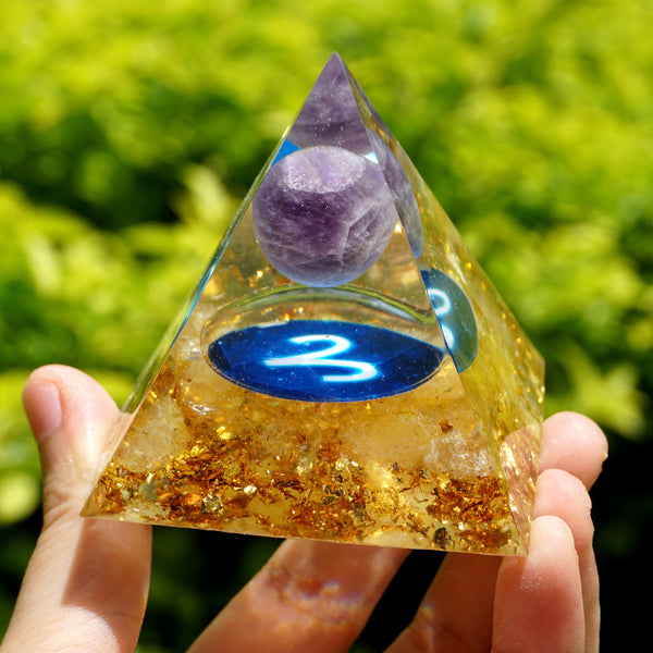 Energy Amethyst Citrine Crystal Pyramid-ToShay.org