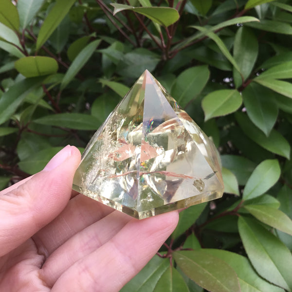 Yellow Citrine Crystal Pyramid-ToShay.org