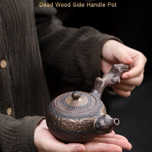 Black Gold Rust Dead Wood Teapot-ToShay.org