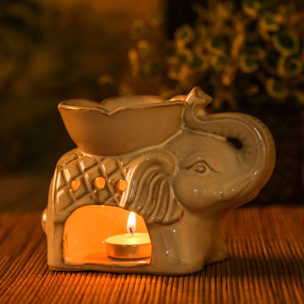 Elephant Ceramic Oil Burner-ToShay.org
