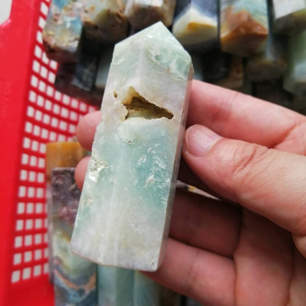 Blue Calcite Crystal Points-ToShay.org
