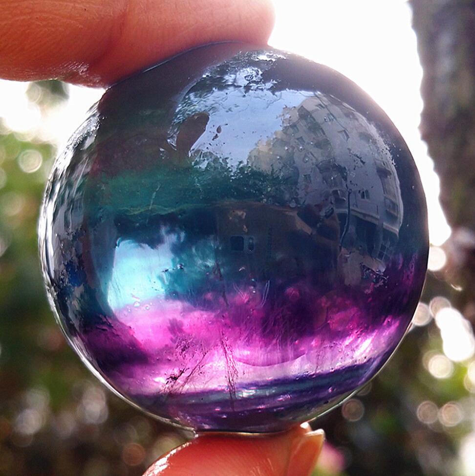 Purple Blue Fluorite Crystal Ball-ToShay.org