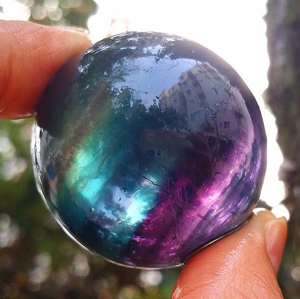 Purple Blue Fluorite Crystal Ball-ToShay.org