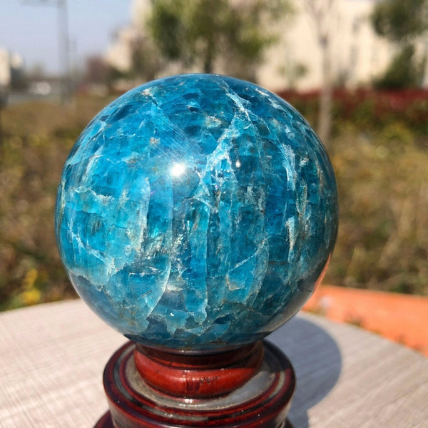 Blue Apatite Crystal Ball-ToShay.org